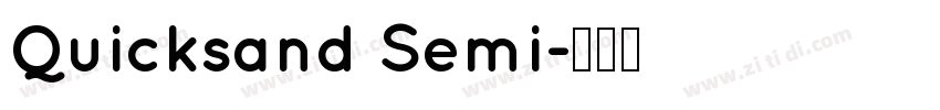 Quicksand Semi字体转换